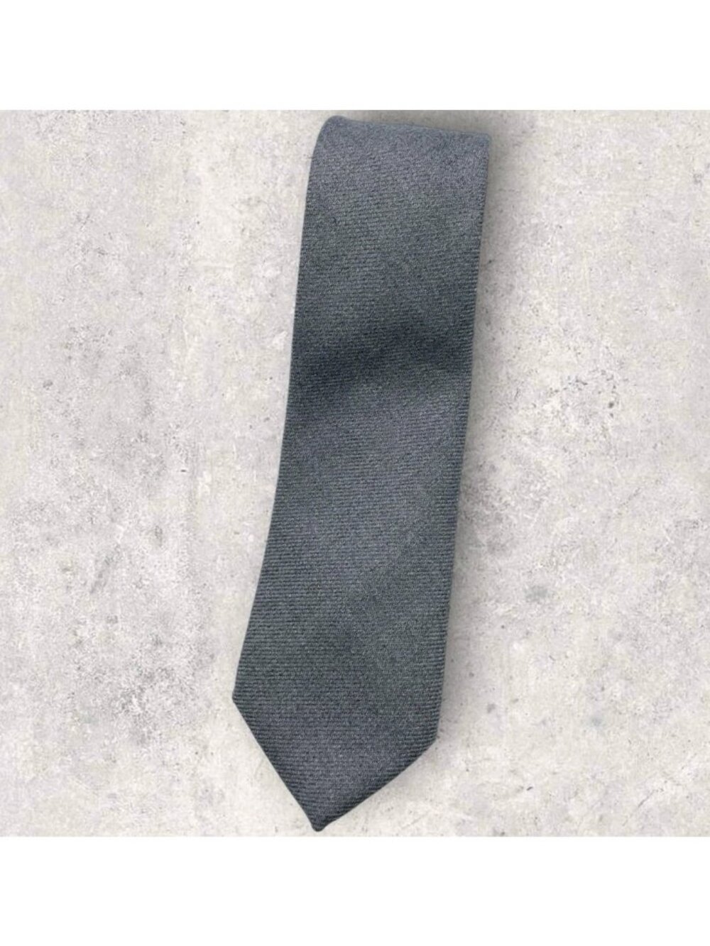 CONBIPEL Wool Tie ITALY XL Solid Gray W:3.6" EUC